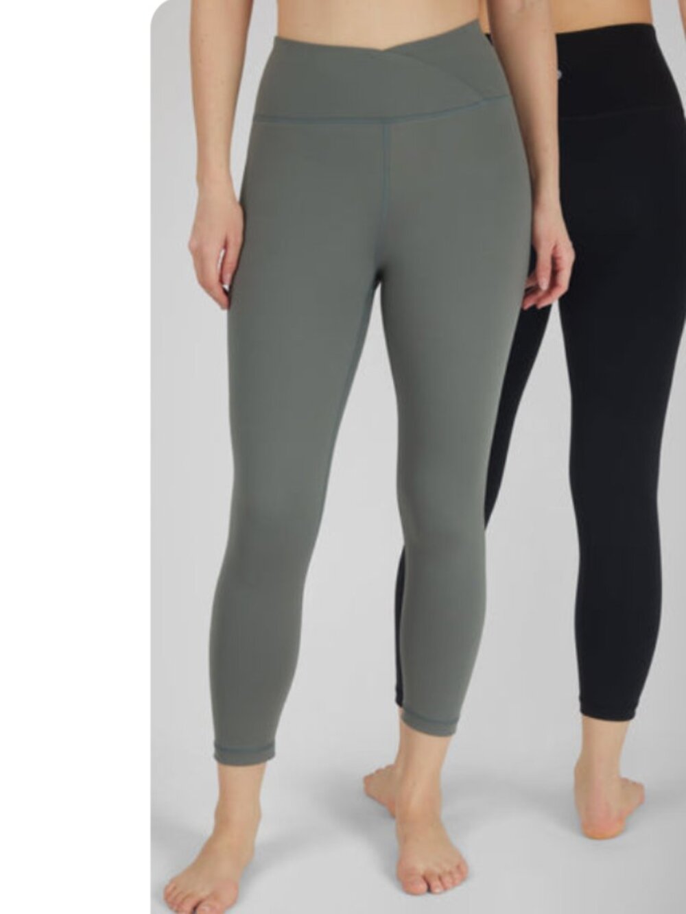 90 Degree Carbon Interlink Compression HiRise Ankle-Length Mulled Basil Leggings
